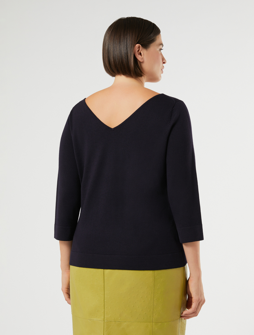 Pull en laine - BLEU NUIT - Marina Rinaldi - 4