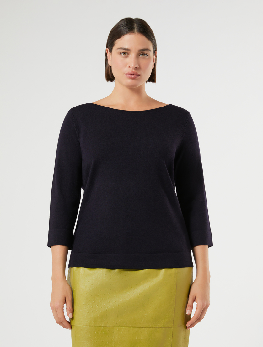 Pull en laine - BLEU NUIT - Marina Rinaldi - 3