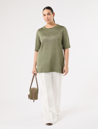 Rhinestone-adorned viscose sweater - Marina Rinaldi