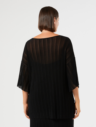 Viscose crepe sweater - BLACK - Marina Rinaldi - 4