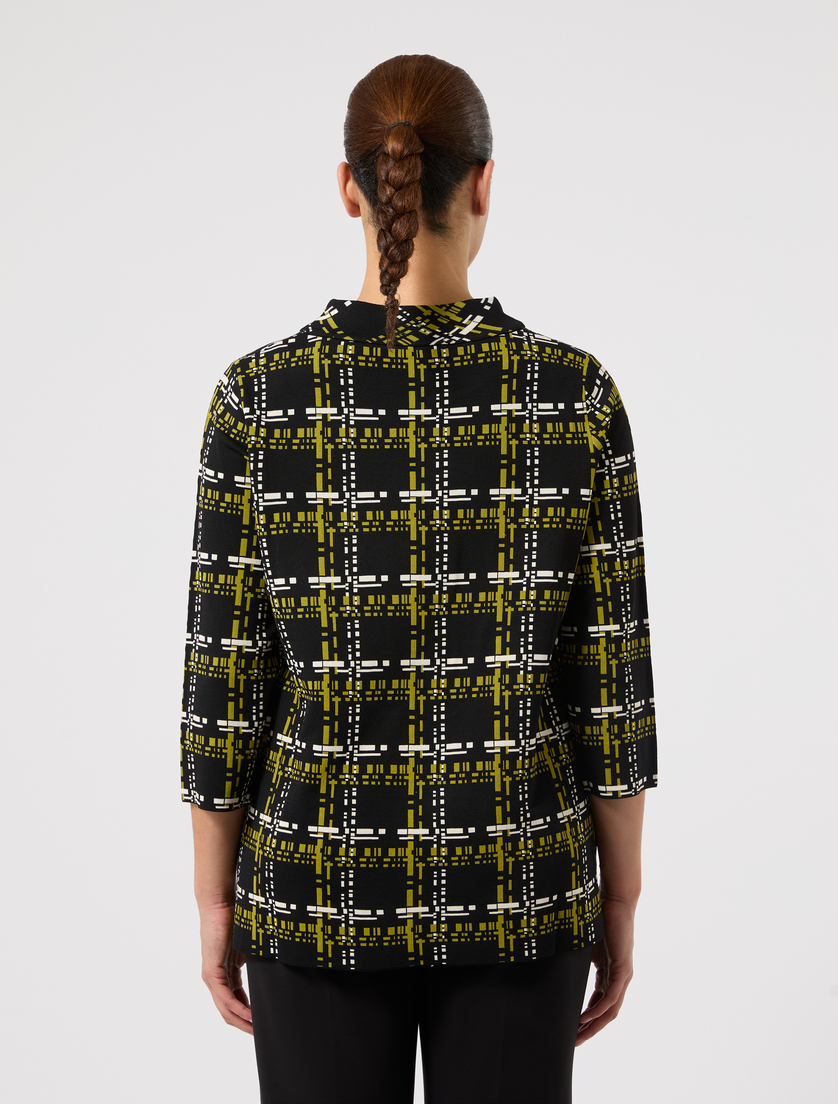 Maglia in viscosa jacquard - NERO - Marina Rinaldi - 4