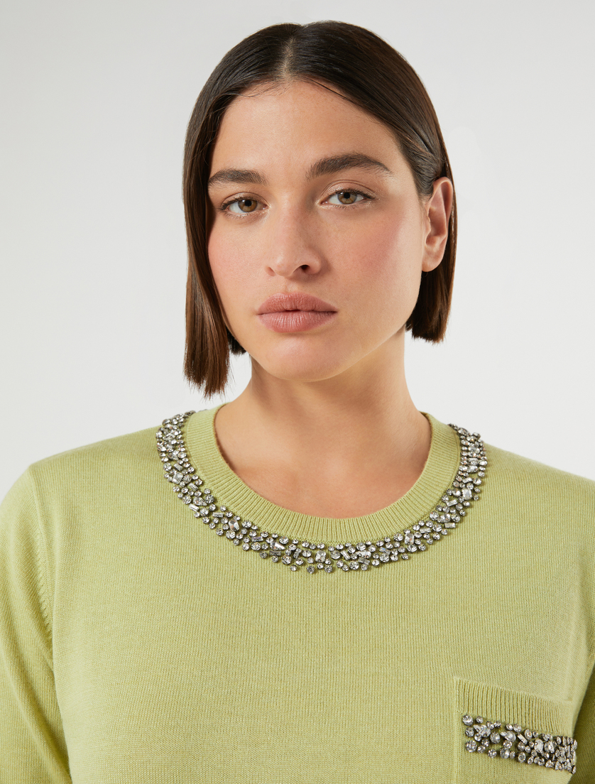 Silk and cashmere sweater - LIME - Marina Rinaldi - 5