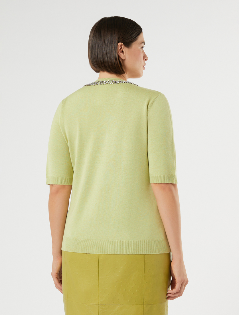 Silk and cashmere sweater - LIME - Marina Rinaldi - 4