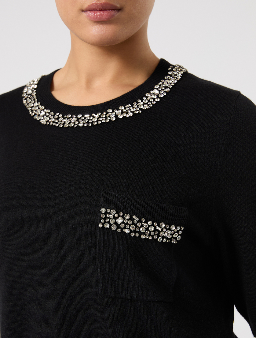 Maglia in seta e cachemire - NERO - Marina Rinaldi - 5