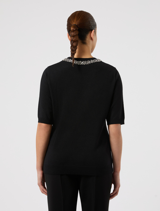 Silk and cashmere sweater - BLACK - Marina Rinaldi - 4