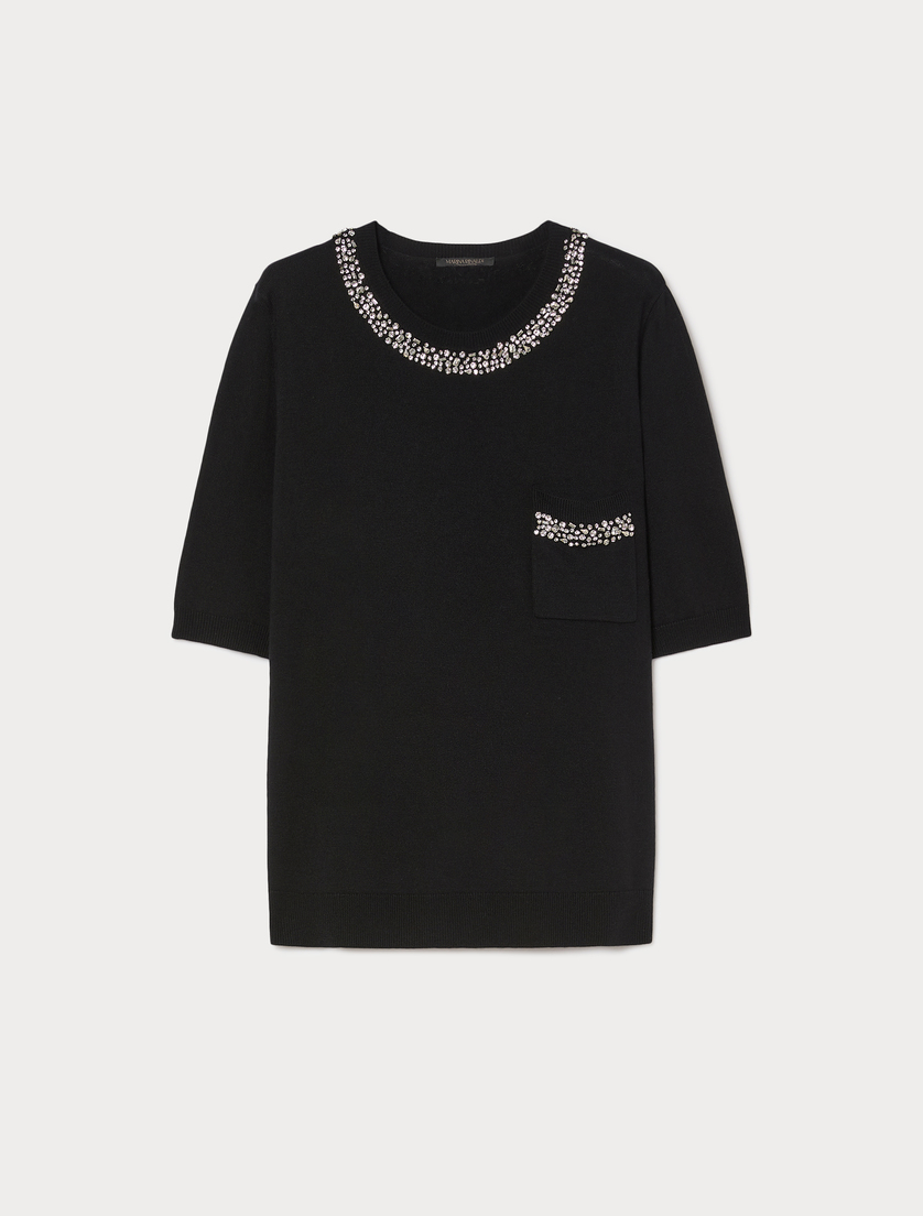 Maglia in seta e cachemire - NERO - Marina Rinaldi