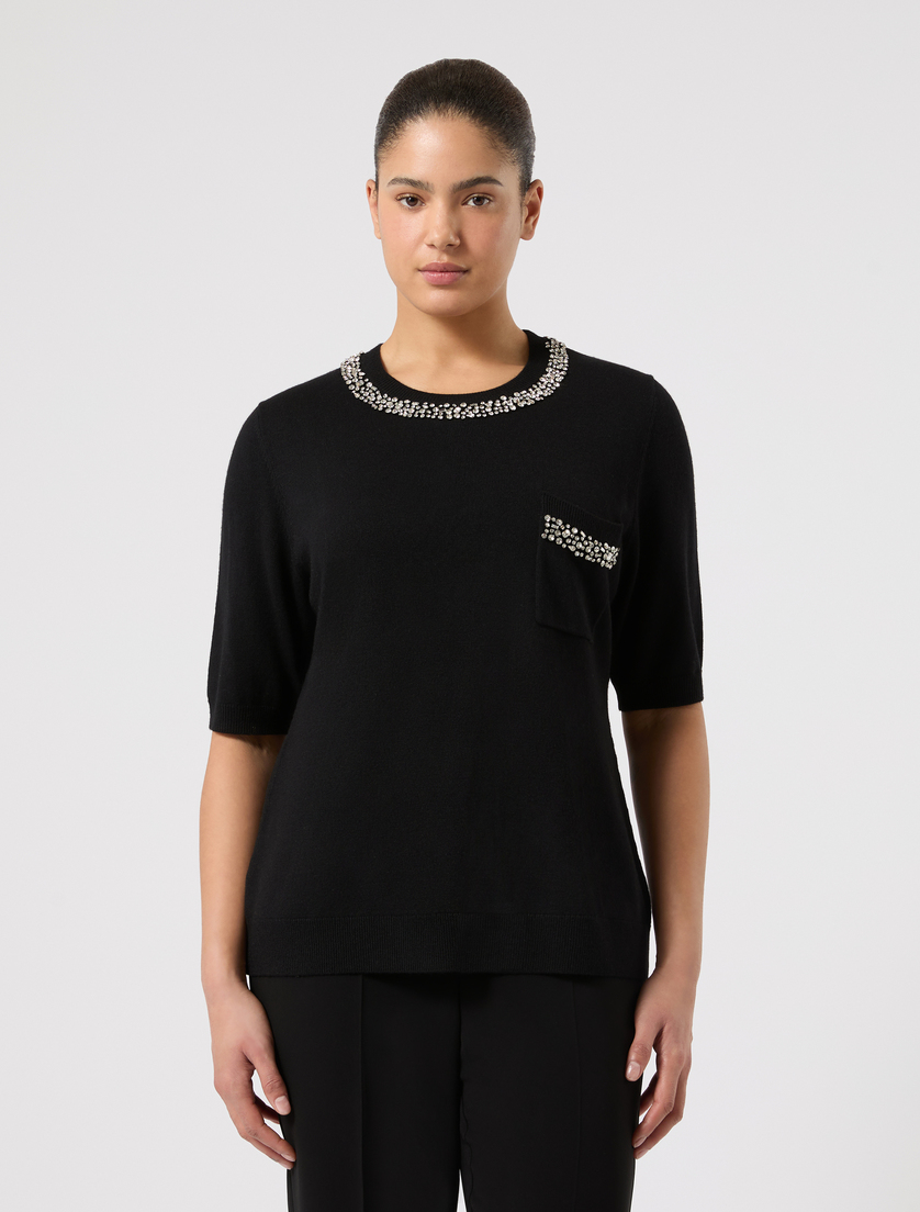 Maglia in seta e cachemire - NERO - Marina Rinaldi - 3