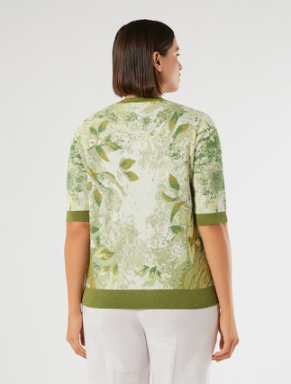 Embroidered jacquard sweater - WHITE - Marina Rinaldi - 4