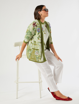 Embroidered jacquard sweater - Marina Rinaldi