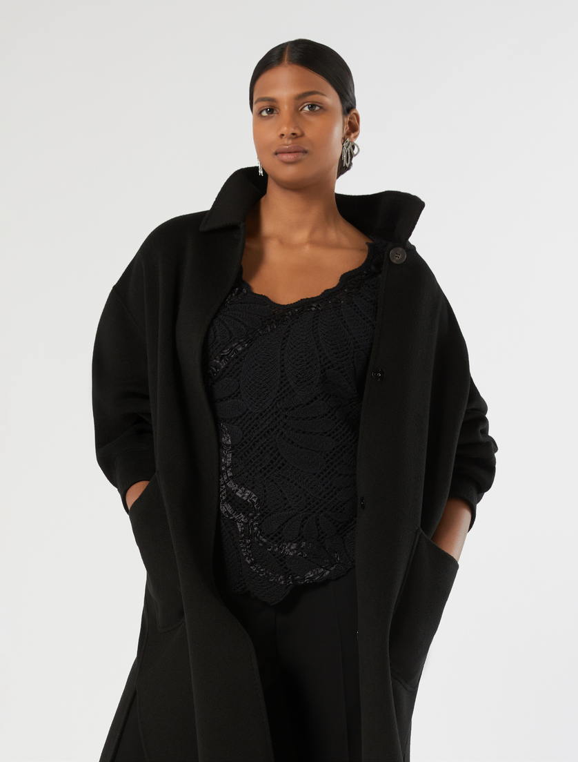 Strickpullover aus Baumwollmischgewebe mit Stickerei - SCHWARZ - Marina Rinaldi - 5