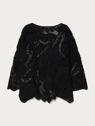 Pull en coton mélangé avec broderie - Marina Rinaldi