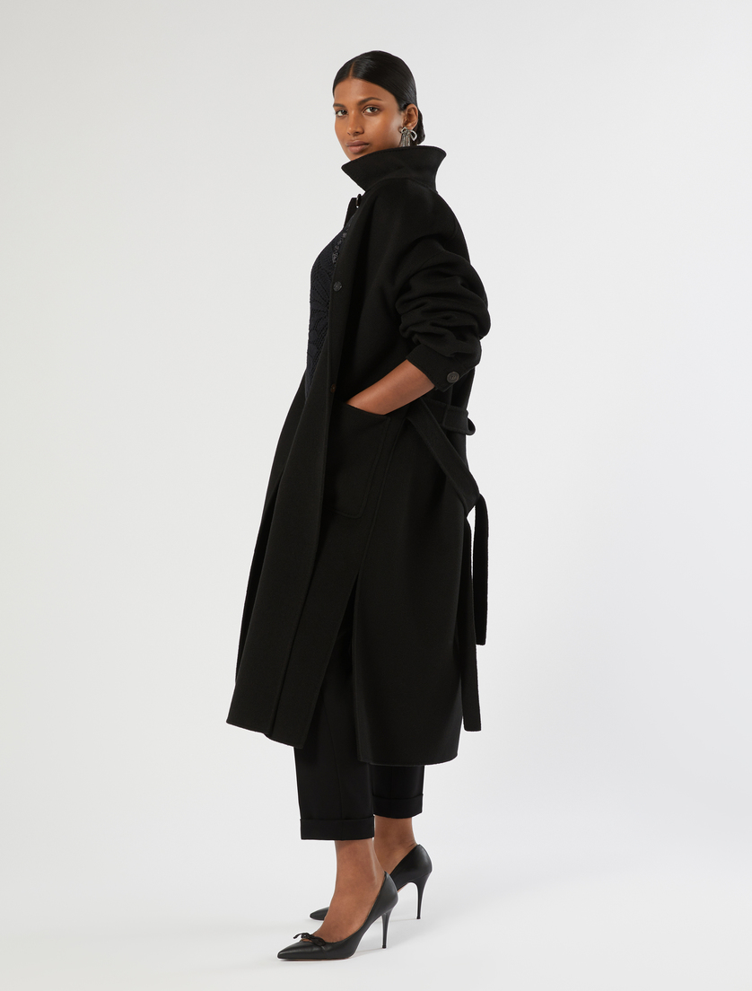 Strickpullover aus Baumwollmischgewebe mit Stickerei - SCHWARZ - Marina Rinaldi - 2