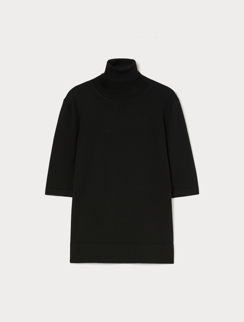 Turtleneck wool jumper - BLACK - Marina Rinaldi