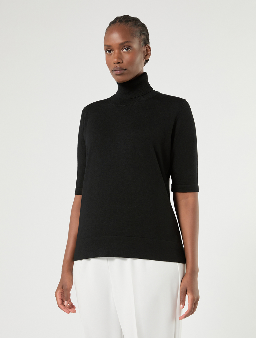 Turtleneck wool jumper - BLACK - Marina Rinaldi - 3