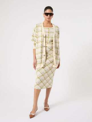 Cardigan e canotta in viscosa jacquard - Marina Rinaldi