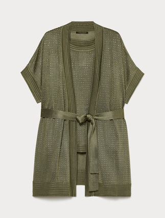 Cardigan e top in maglia con strass - Marina Rinaldi
