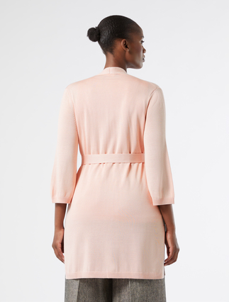 Pure silk cardigan and top - PINK - Marina Rinaldi - 4
