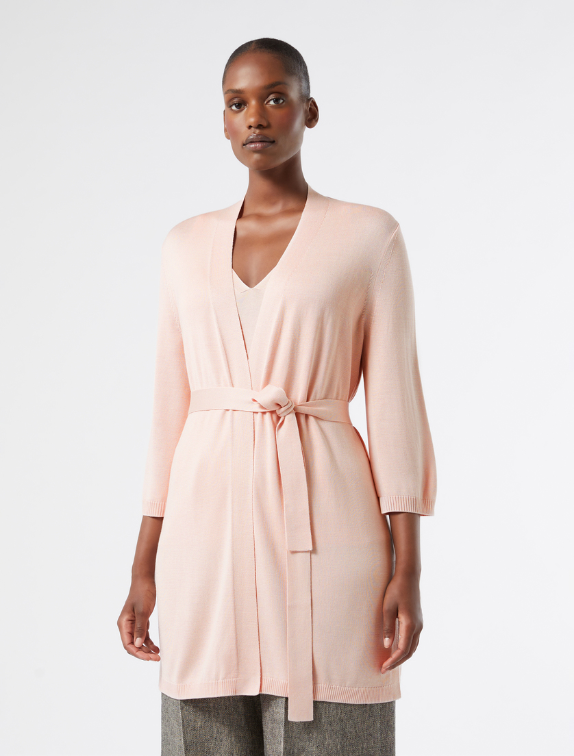Pure silk cardigan and top - PINK - Marina Rinaldi - 3