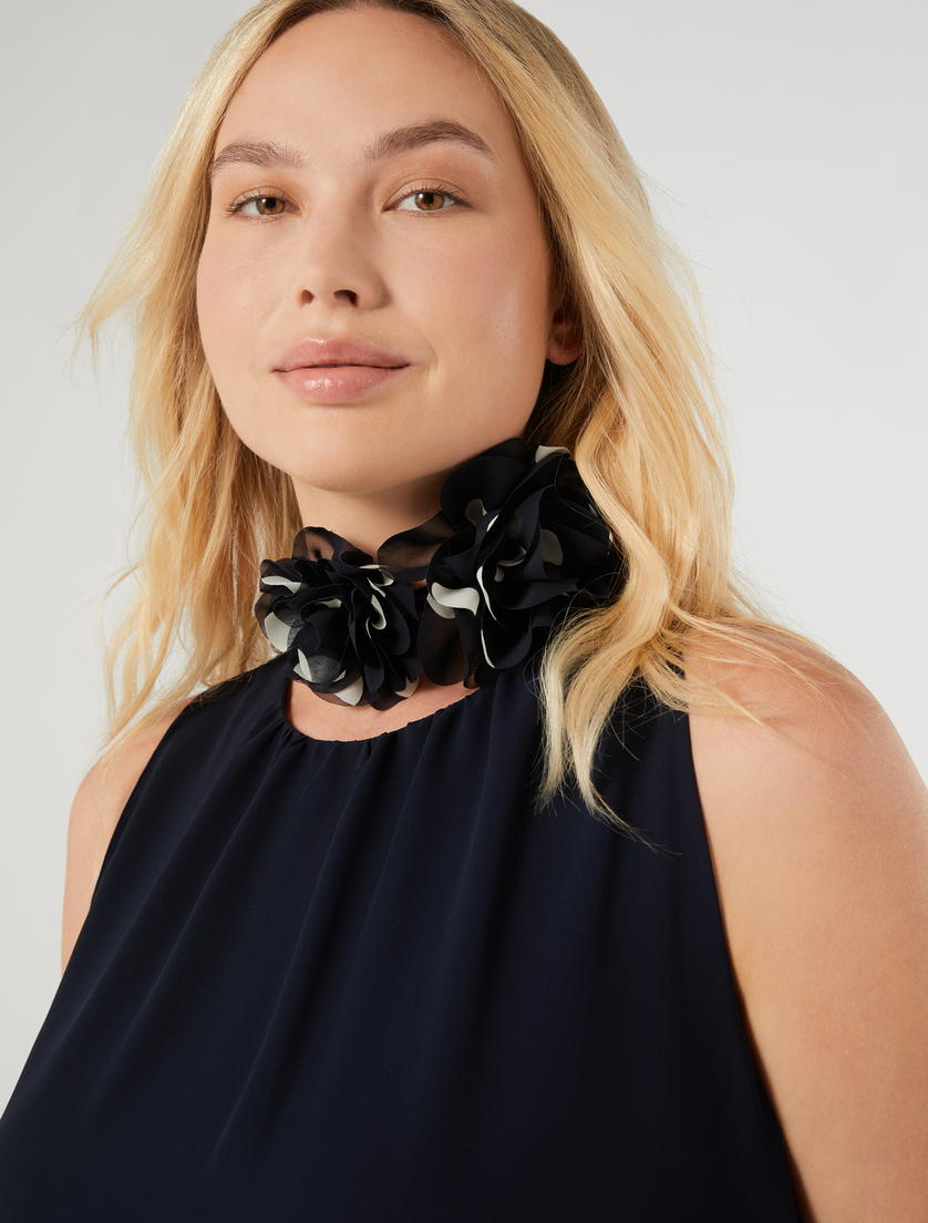 Georgette tubular belt - ULTRAMARINE - Marina Rinaldi - 4