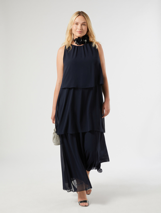 Georgette tubular belt - ULTRAMARINE - Marina Rinaldi - 5