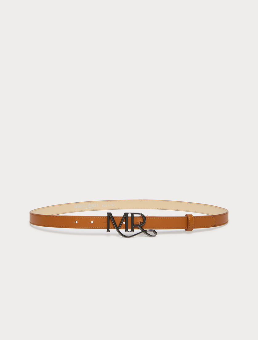 Leather belt - TOBACCO - Marina Rinaldi