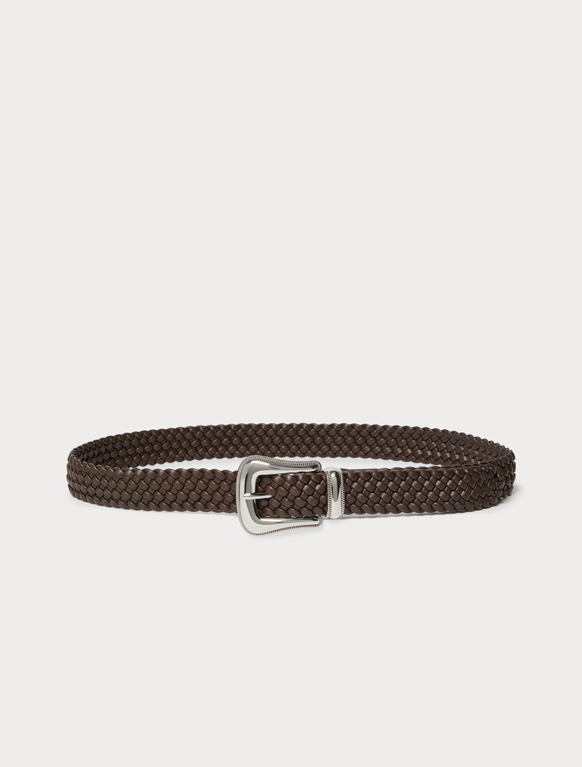 Braided belt - BROWN - Marina Rinaldi