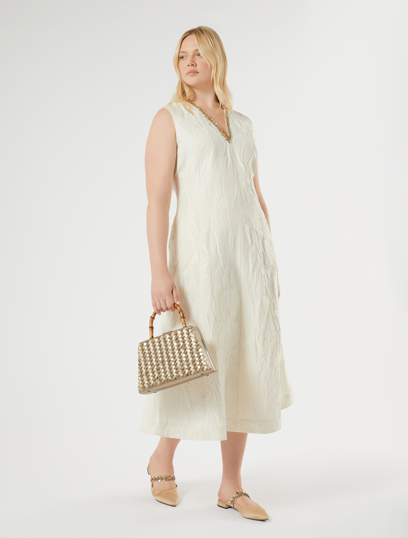 Clutch aus Satin mit Stickerei - Marina Rinaldi