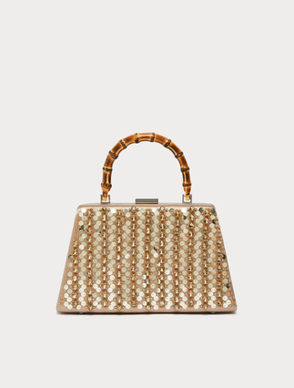 Clutch aus Satin mit Stickerei - Marina Rinaldi