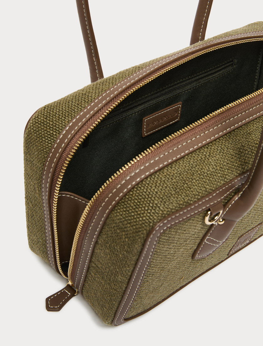 Canvas bowler bag - KAKI - Marina Rinaldi - 5