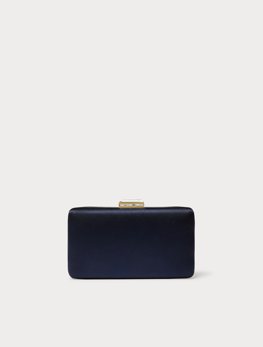 Satin clutch bag - ULTRAMARINE - Marina Rinaldi