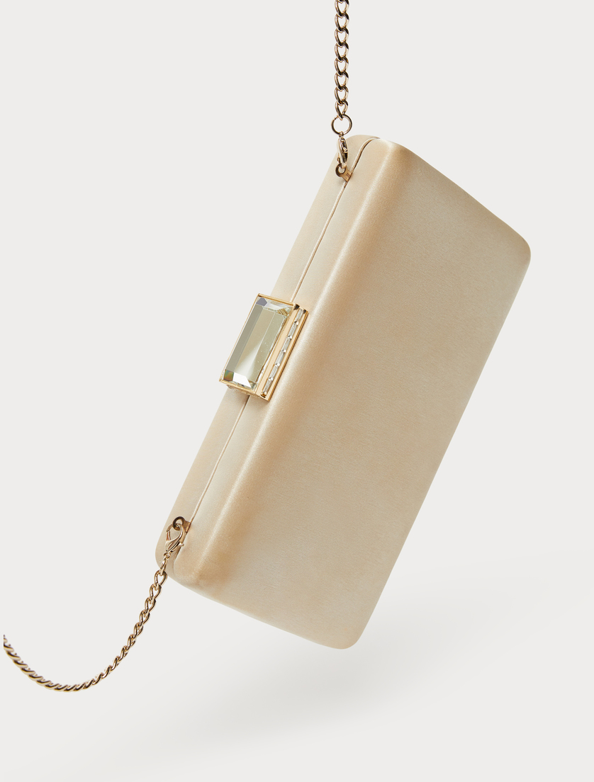 Satin clutch bag - BEIGE - Marina Rinaldi - 4