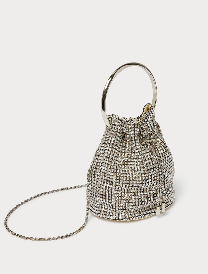 Bucket bag with all-over rhinestone detail - CRYSTAL - Marina Rinaldi - 2
