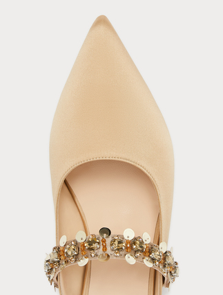 Pantoletten aus Satin - Marina Rinaldi