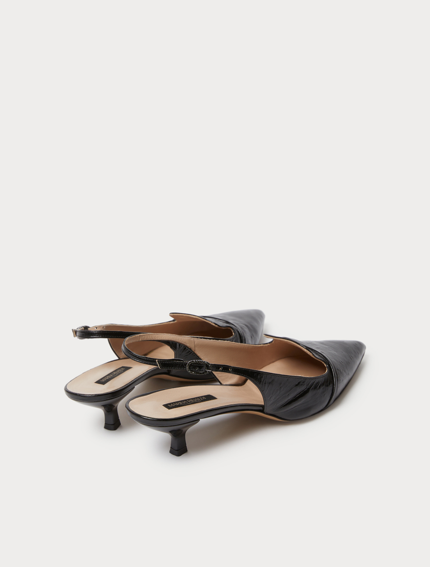 Sling-back court shoes in animal-print leather - BLACK - Marina Rinaldi - 3