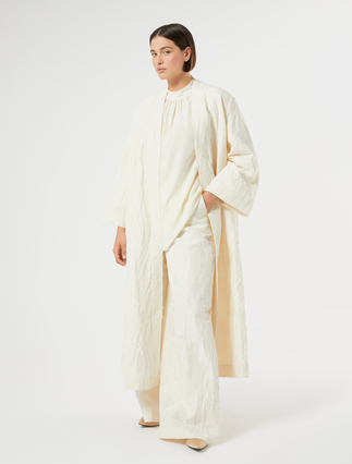 Silk crepe de chine stole - IVORY - Marina Rinaldi - 5
