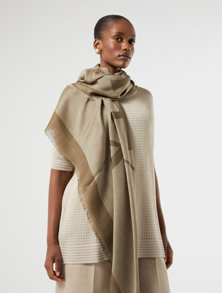 Cashmere-blend scarf - IVORY - Marina Rinaldi - 3
