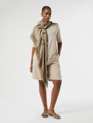 Cashmere-blend scarf - IVORY - Marina Rinaldi - 4