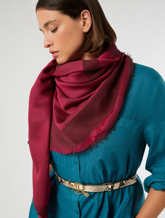 Cashmere-blend scarf - BORDEAUX - Marina Rinaldi - 3
