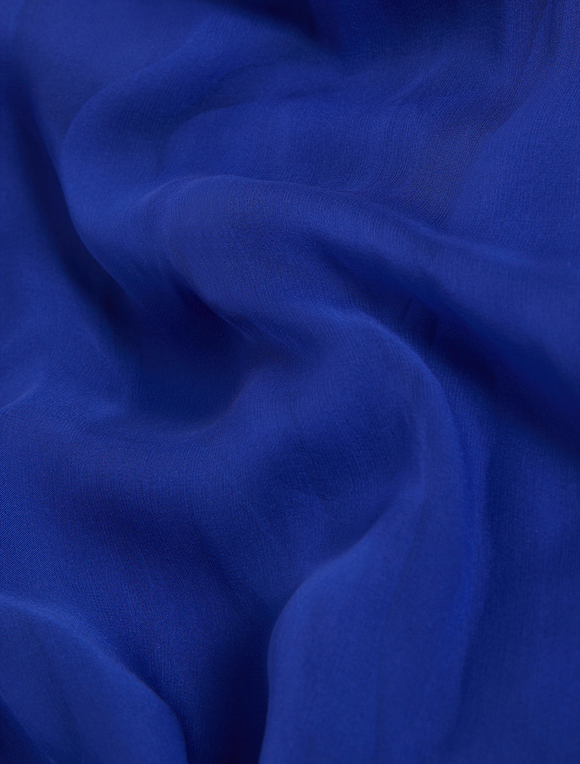 Silk chiffon stole - CORNFLOWER BLUE - Marina Rinaldi - 2