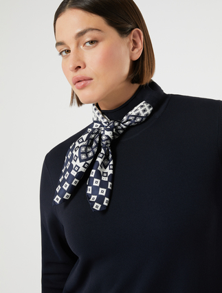 Silk twill scarf - ULTRAMARINE - Marina Rinaldi - 4