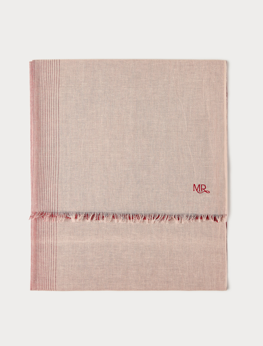 Cotton and linen stole - PINK - Marina Rinaldi