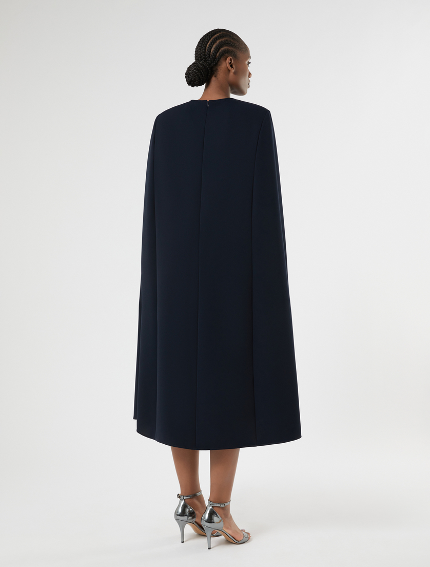Cape en cady brodé - BLEU NUIT - Marina Rinaldi - 2