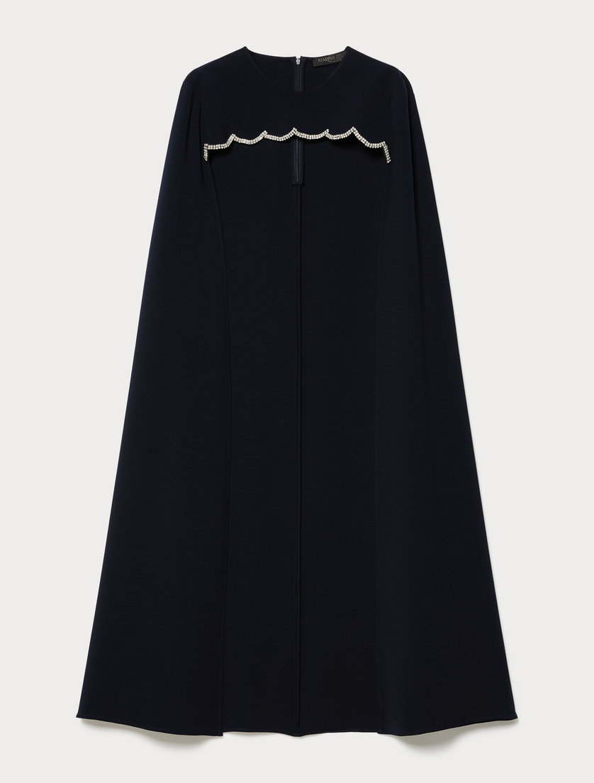 Cape en cady brodé - BLEU NUIT - Marina Rinaldi - 3