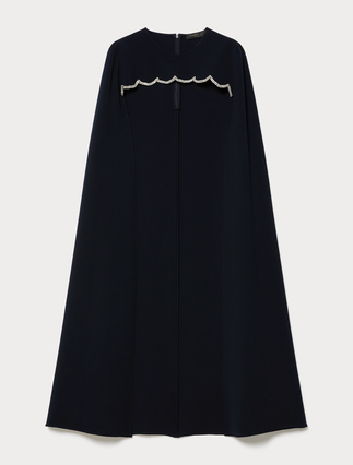 Embroidered cady cape - MIDNIGHTBLUE - Marina Rinaldi - 3