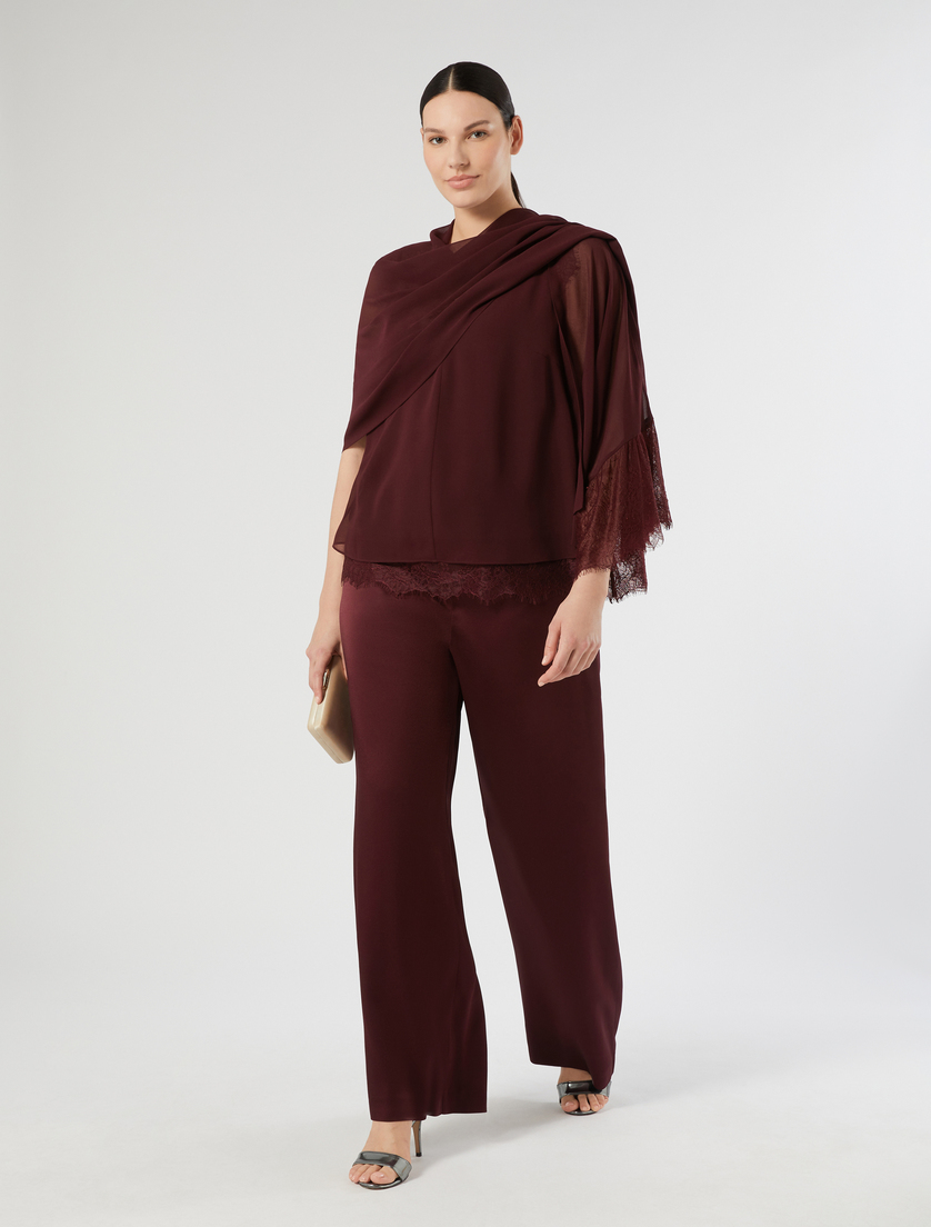 Stola aus Georgette mit Spitze - Marina Rinaldi