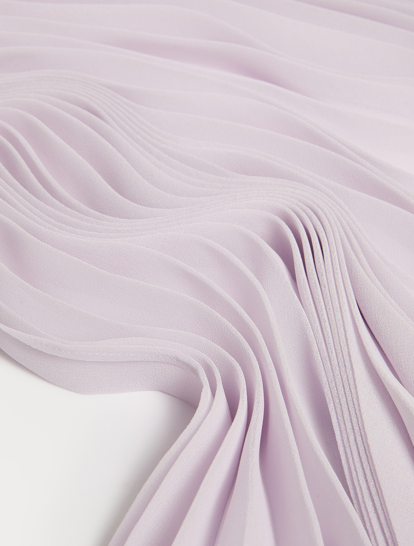 Plissé-pleated crepe georgette stole - LAVENDER - Marina Rinaldi - 2