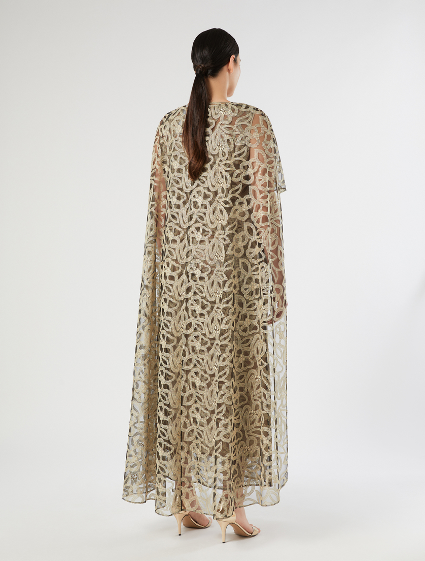 Cape aus besticktem Tüll - SCHWARZ - Marina Rinaldi - 3