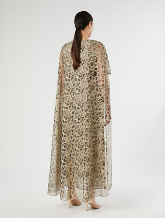 Embroidered tulle cape - BLACK - Marina Rinaldi - 3