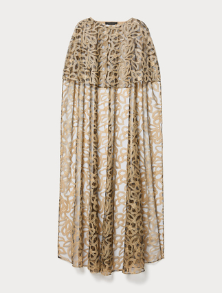 Embroidered tulle cape - BLACK - Marina Rinaldi - 4