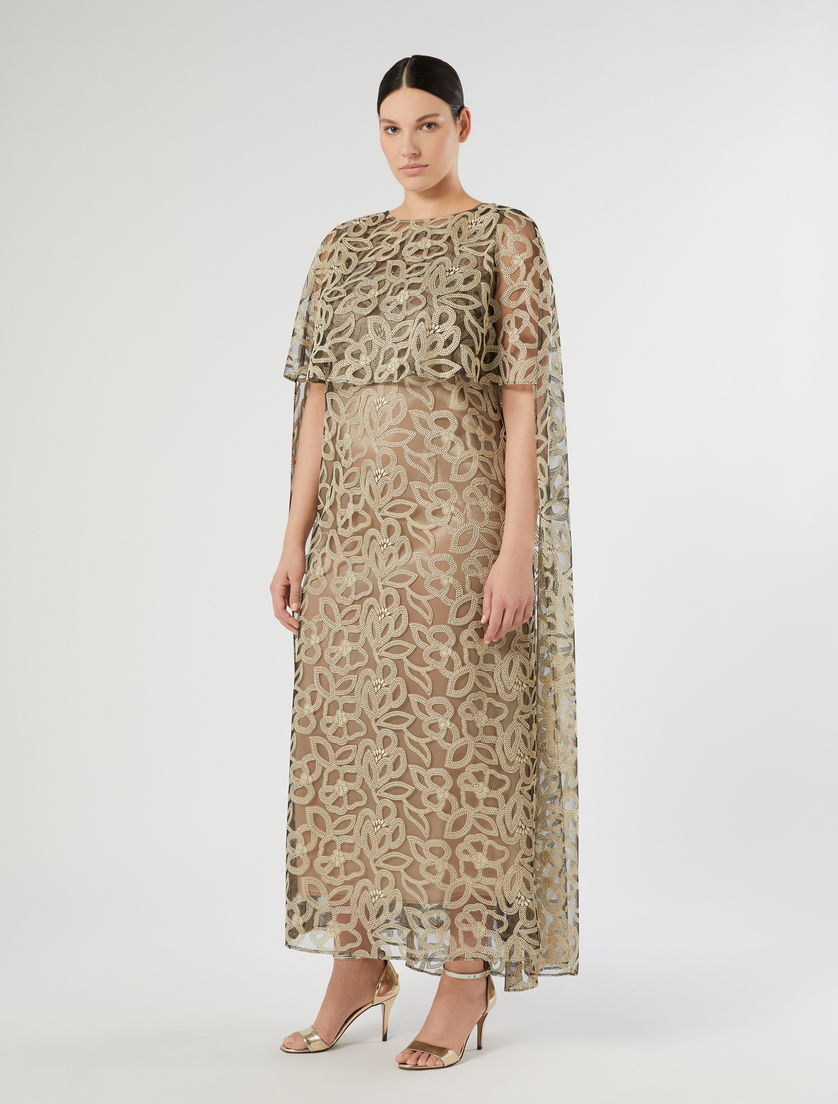 Cape aus besticktem Tüll - SCHWARZ - Marina Rinaldi